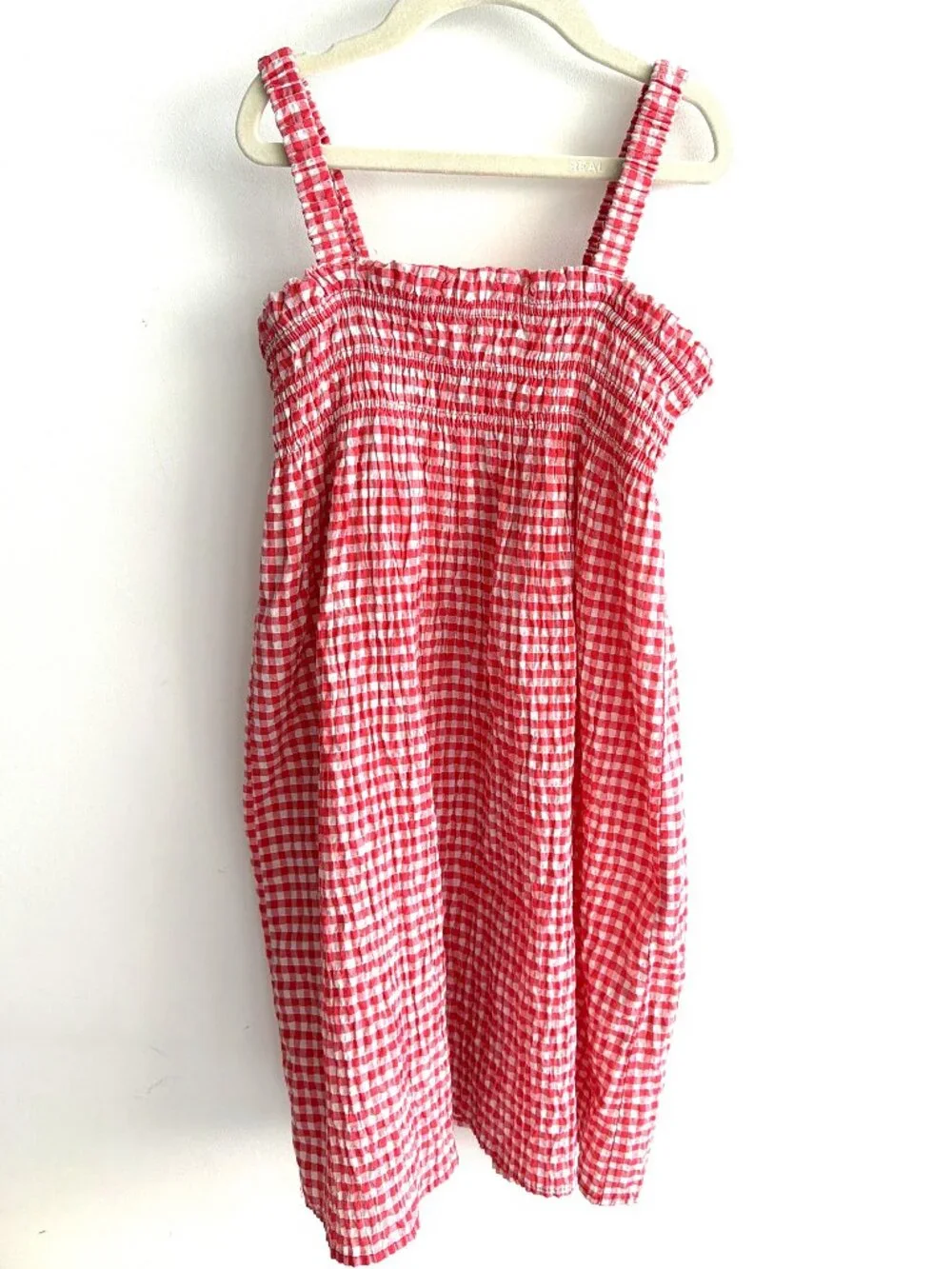 Zara Kids 9-10Y (140cm) Red and White Gingham Dress